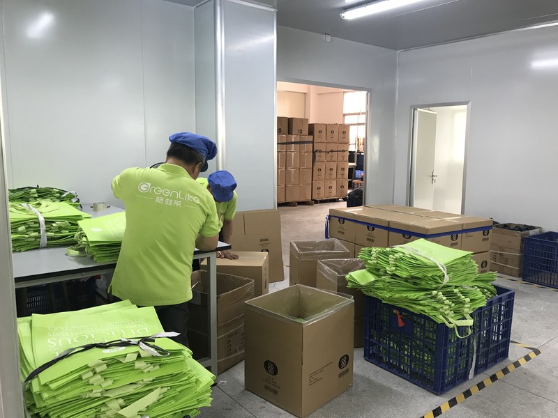 XIAMEN GREENLIKE BAG CO.,LTD Produktionslinie des Herstellers