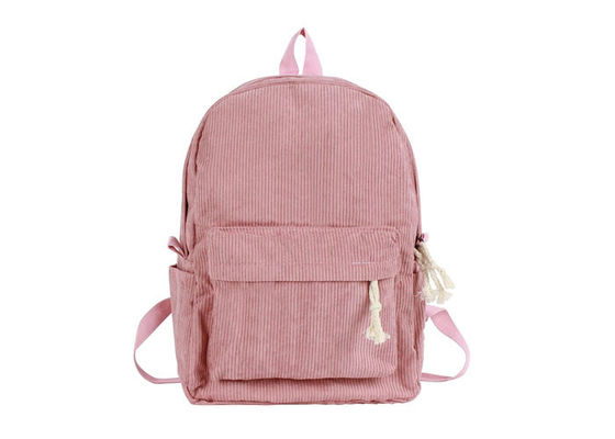 quality 100% Baumwoll-Rücksack, rosa, beige, Corduroy factory
